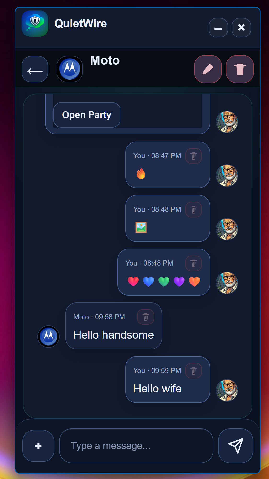 QuietWire Windows chat